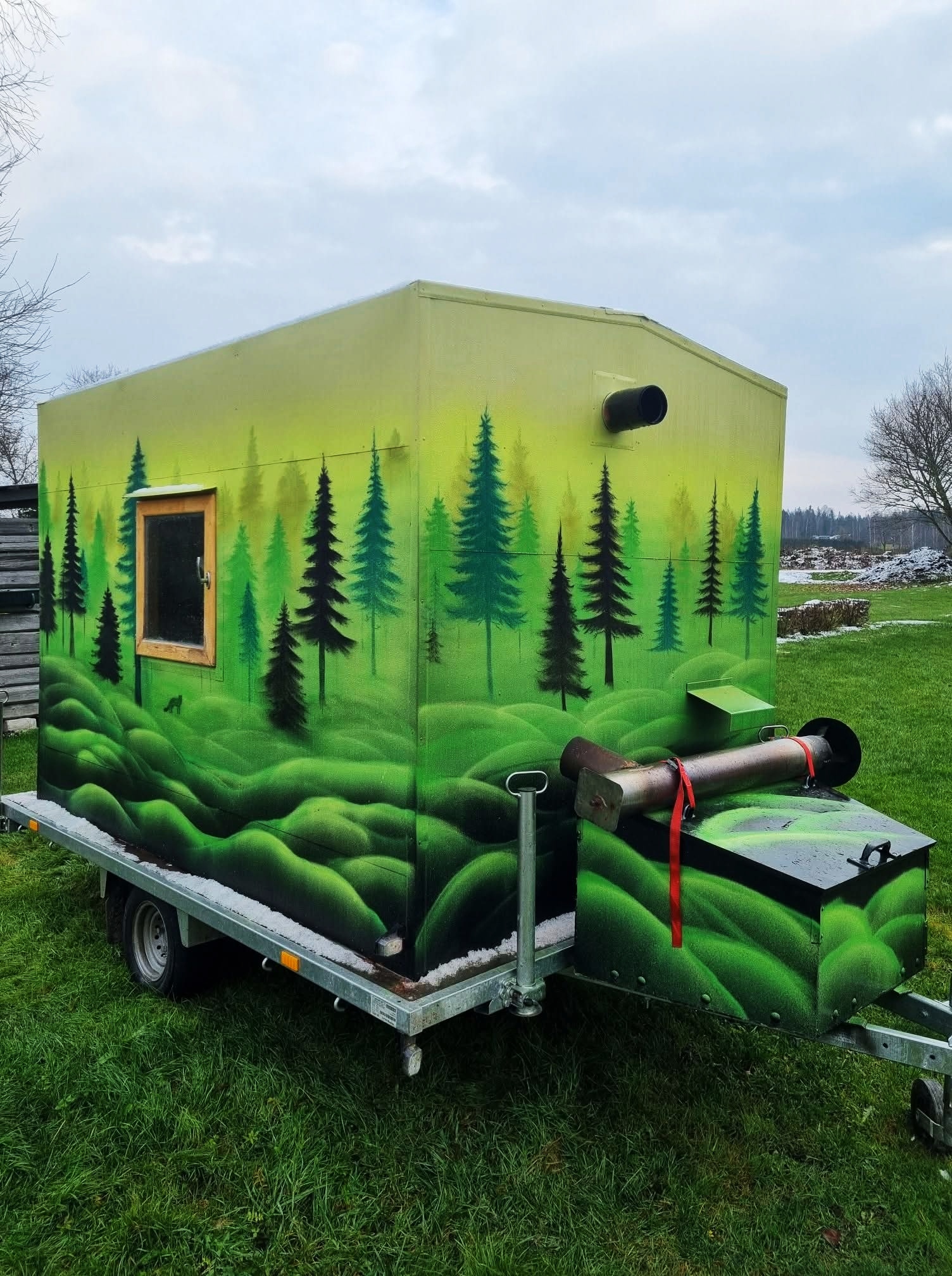 Grafiti pilt haagissaunal